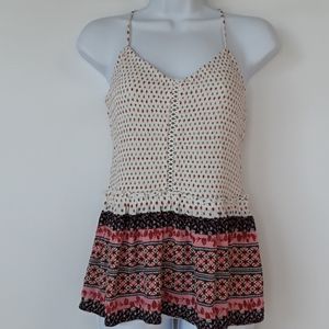 Patrons of Peace Spaghetti Strap Boho Top Medium
